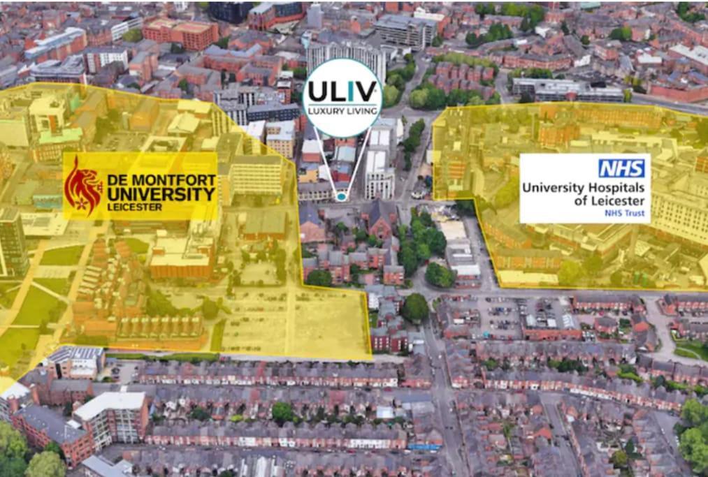 Deluxe 1 Bed Studio 2A Near Royal Infirmary & Dmu Leicester Exteriér fotografie
